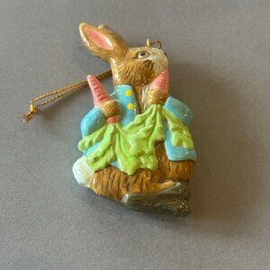 Peter Rabbit Christmas ornament Beatrix Potter figurine 1988 Beswick England A1